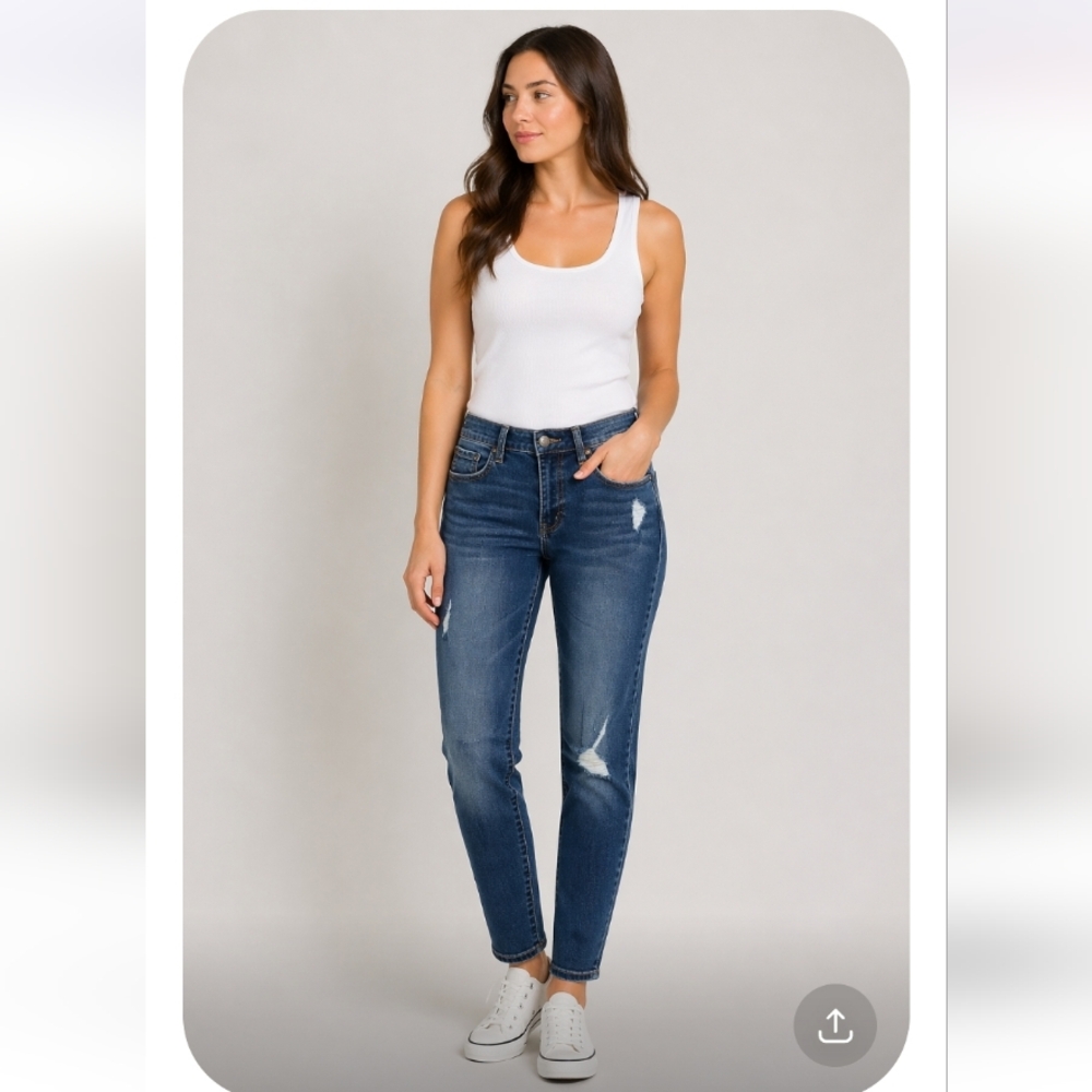 AERO 4 Short High Rise Distressed Jeans